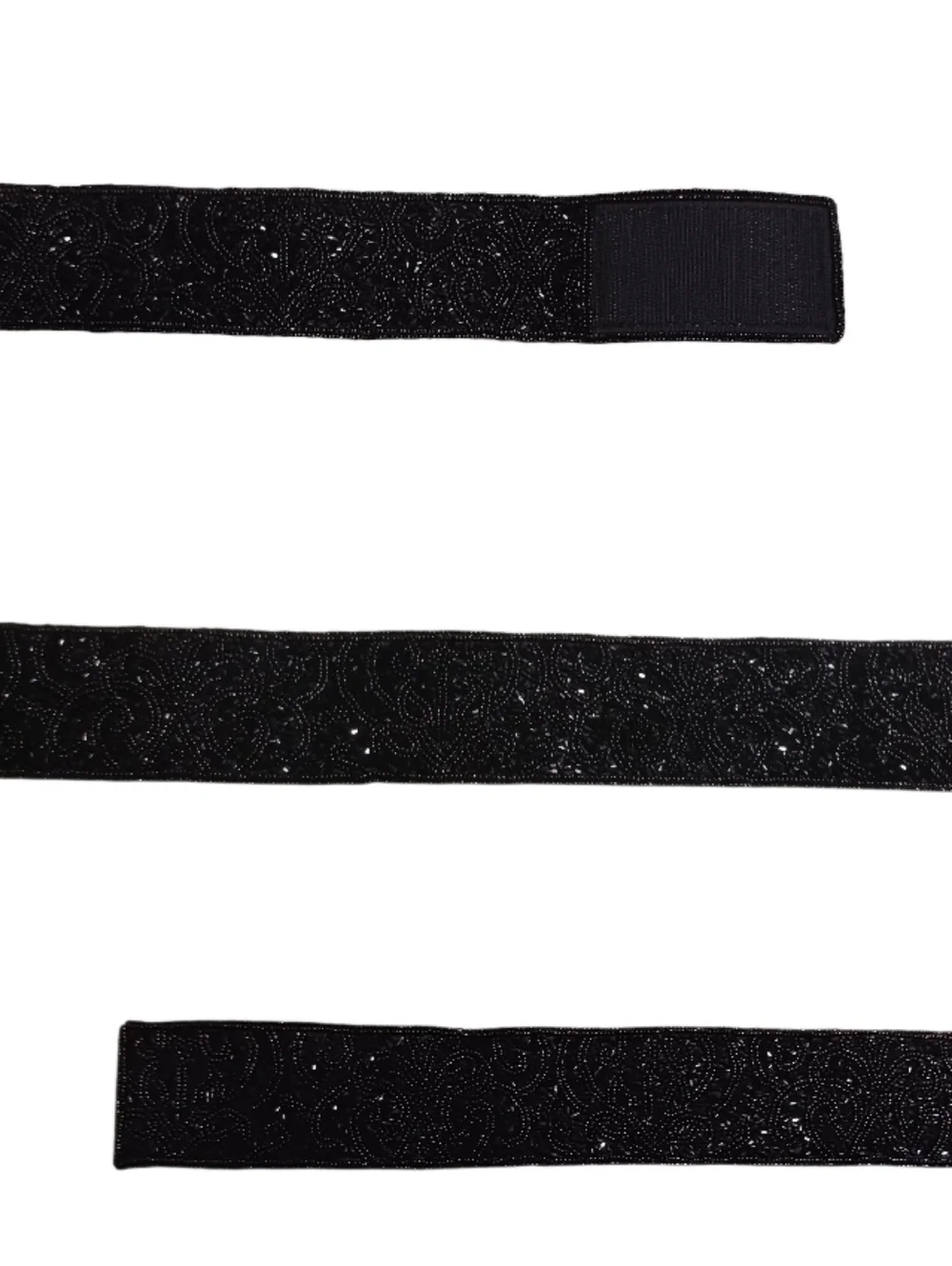 Vintage Talbots Beaded Wide Wrap Belt